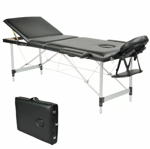 Three-sector aluminum massage couch