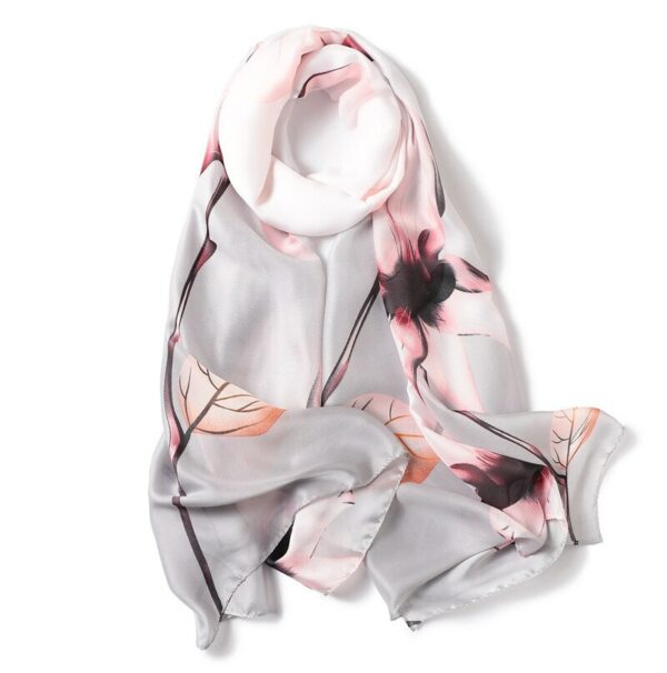 Silk scarf 100% silk pink