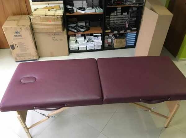 Inexpensive two-section massage bed - low-budget massage couch model