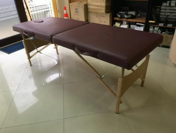 Inexpensive two-section massage bed - low-budget massage couch model