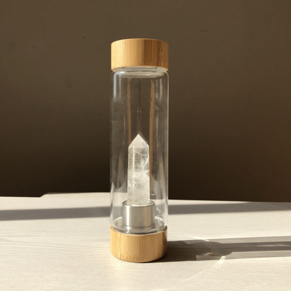 Glass bottle with mineral