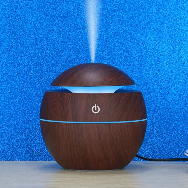 Difuzor de aromă cu ultrasunete, lemn închis la culoare