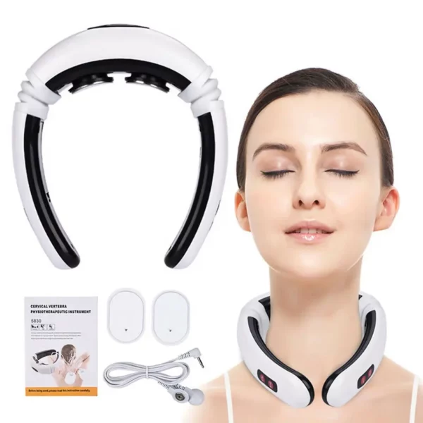 Neck massager with 6 types of massage and magnetic field