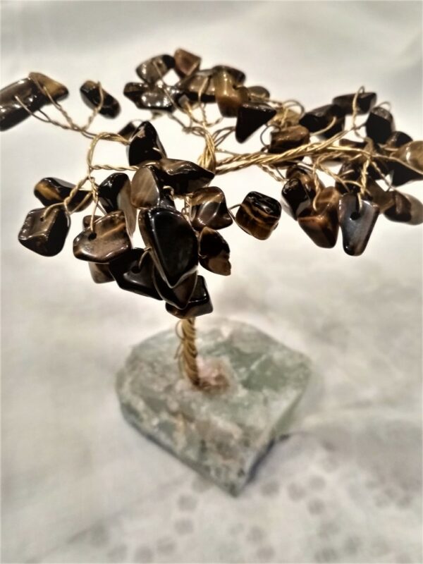 Tree with semi-precious stones - Tiger's eye