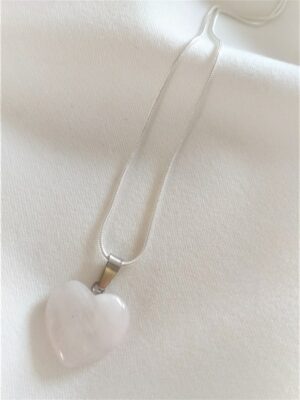 Heart necklace, quartz