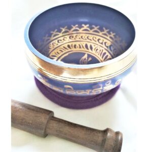 Tibetan singing bowl purple 11 cm.