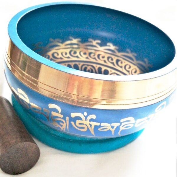 Tibetan singing bowl blue 12 cm