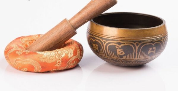 Antique Tibetan singing bowl series H 12 cm