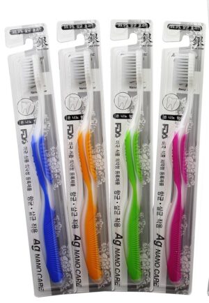 Antibacterial toothbrush with nano silver 3+1