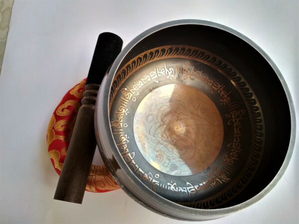 Special Engraved Antique Tibetan Singing Bowl M1 for Sound Therapy